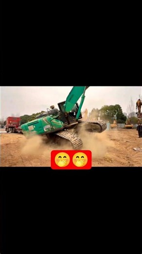 Massive Excavator Falls During Unloading! 😱 Dangerous Heavy Equipment Accident | Excavator Fail
