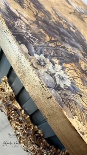Golden Lakeside Table Makeover ✨ Whispers by the Marsh Redesign Transfer