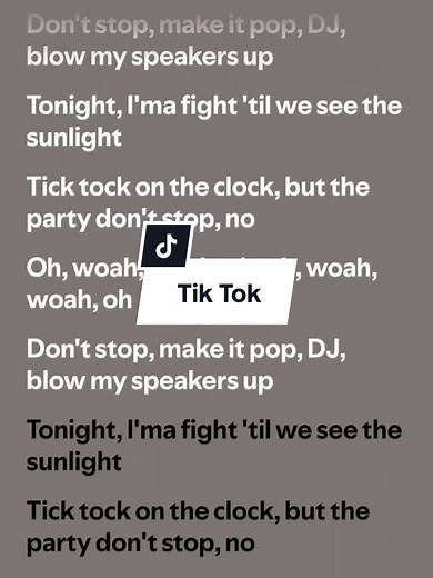 Now Playing (@nowplayinglyrics_) - Kesha - Tik Tok (Lyrics)