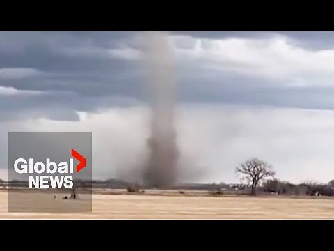 Canada's 1st tornado of 2025 caught on camera in Alberta