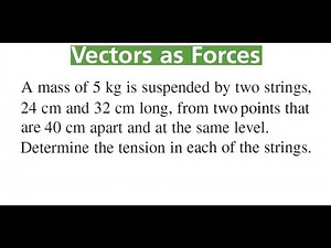 TENSION In 24 cm & 32 cm Long Strings Supporting 5 kg Mass