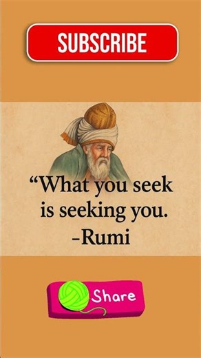 What you seek is seeking you
