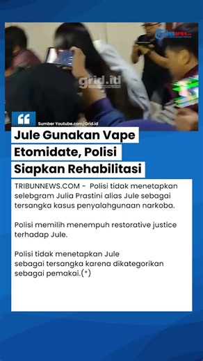 Selebgram Jule Gunakan Vape Etomidate Selama Satu Bulan akibat Stres, Tak Ditetapkan Jadi Tersangka