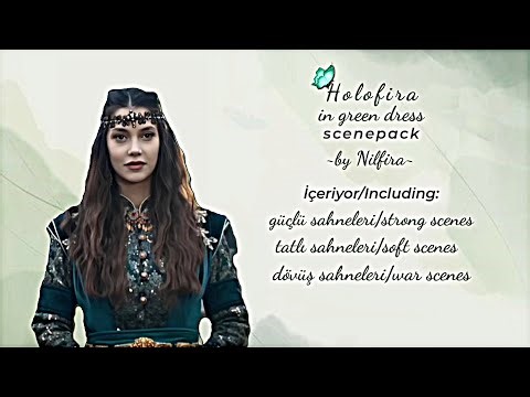 Holofira in green dress scene pack🎞️||High quality||#kurulusosman#holofira#scenepack