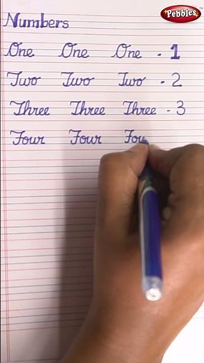 Numbers One to Ten I 1 to 10 cursive Writing daily practice I Handwriting Practice