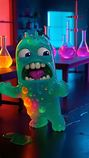 Goozy Meets the Power of Lemon #MonstersWorlds #Goozy #ai #cartoon