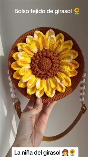 Cómo hacer un bolso tejido de girasol fácil