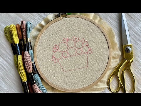 Stitch a Blooming Basket 🌼 | Easy Woven Rose Flower Basket Embroidery for Absolute Beginners