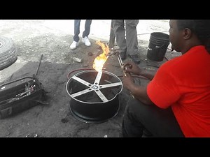 HOW TO Straighten BEND CAR RIM BY HAND