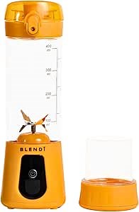 BLENDi Pro+ Portable Blender (New 2025 Model, 17.5oz, Orange) – Upgraded Ice Crushing 120W Motor, USB-C Rechargeable, Cordless Personal Blender Smoothies & Shakes – BPA-Free, Travel-Friendly