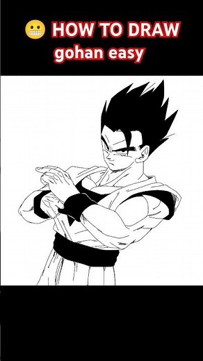 HOW to draw Gohan easy tutorial for beginners #drawing#art#gohan