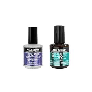 Mia Secret Professional Nail Prep pH Balance Dehydrator & XtraBond Acid-Free Primer 0.5 oz +