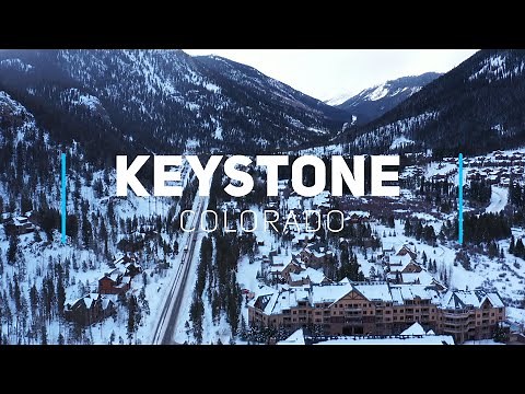 Keystone in winter, Colorado | 4K drone footage