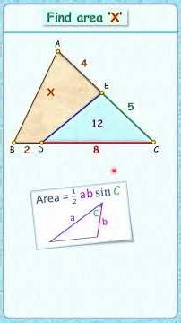 Interesting Qs. Find area 'X' .......... #maths #geometry #olympiad #cds #cat #133 #cbse #ssc #cgl
