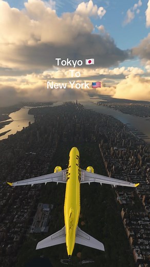 Flight Journey from Tokyo to New York in Microsoft Flight Simulator