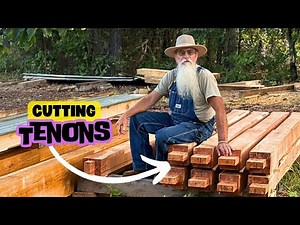 Building a Covered Walking Bridge: Step-by-Step Guide to Cutting Tenons on 6x6 Red Cedar Posts, Ep 1