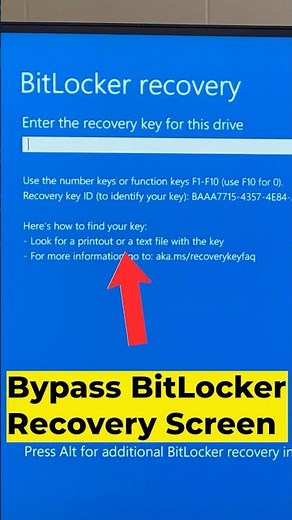 How to Retrieve BitLocker Recovery Key Fast #shorts #shortsviral