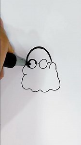 Colourful Ghost👻 Easy Drawing #drawing #cartoon #cutedrawing