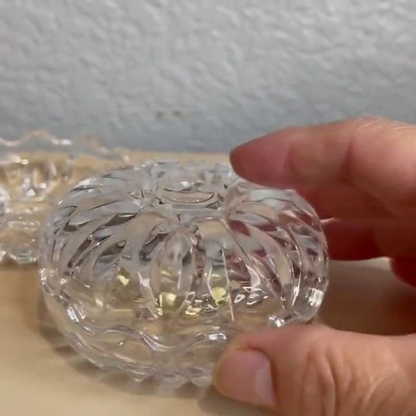 Vintage Royal Crystal Rock Lead Crystal Open Salt Cellars Trinket Dish Set Italy - Etsy