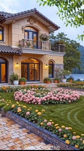 Beautiful Double-Storey Home | Perfect Front Garden View! #dreamhome #smallhousedesign #architecture