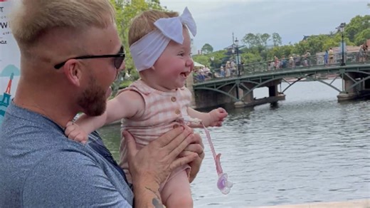 Adorable baby's contagious excitement proves that you're never too young to visit Disney World