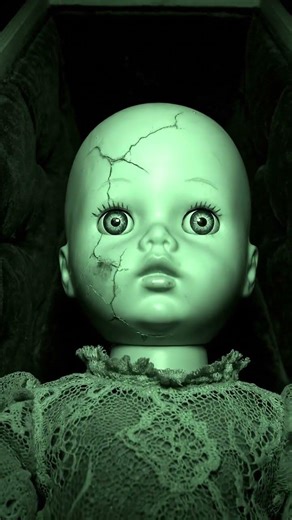 Doll’s Eyes Open in Coffin