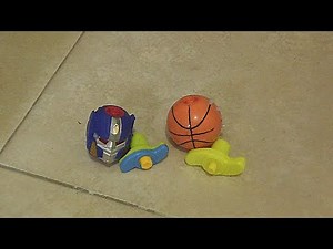 Optimus Prime and Basketball Flashing Spinning Tops