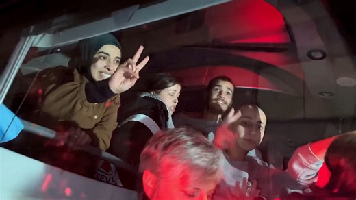 Video. Watch West Bank joy as 90 freed Palestinian prisoners return