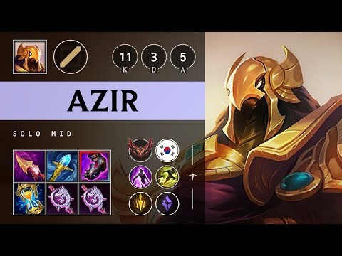 Azir Mid vs Yone - KR Grandmaster Patch 25.18