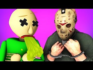 Baldi vs Jason Voorhees 4: Villain Got Busted (Friday the 13th horror 3D animation)