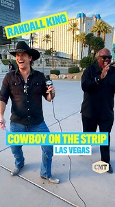 This cowboy hit the jackpot talking country music on the Las Vegas Strip 🤠 🎶 🎰 🎤 Randall King | CMT