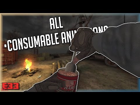 GUNSLINGER (S.T.A.L.K.E.R.: Call of Pripyat mod) - All Food, Drinks and Medications Animations