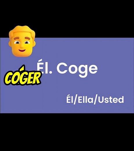 El Verbo Coger En Presente #españa #aprender #español