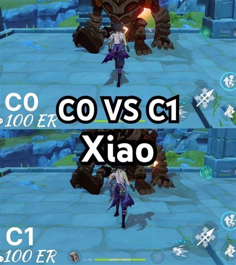 C0 Vs C1 Xiao - Genshin Impact