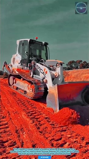 Hydrostatic Drive: & Operator Expertise: Expert soil leveling with Liebherr crawler loader