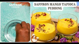 Saffron Mango Tapioca Pudding
