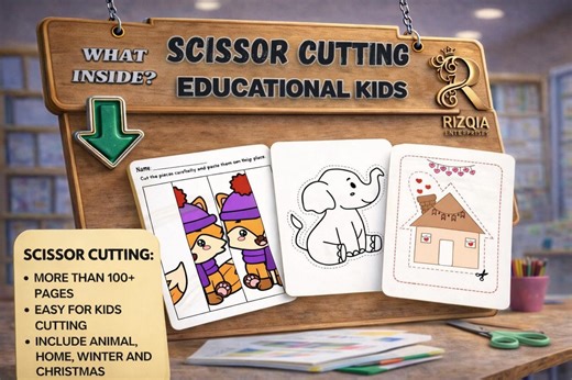 Scissor Cutting Worksheets for Kids | Educational Fine Motor Skills & Preschool Cutting Practice - Etsy