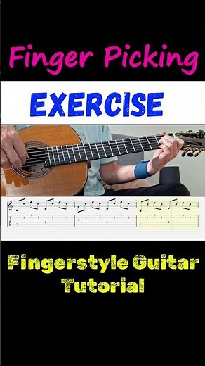 Finger Picking Exercise | Fingerstyle Guitar Tutorial + TABS & Sheet Music