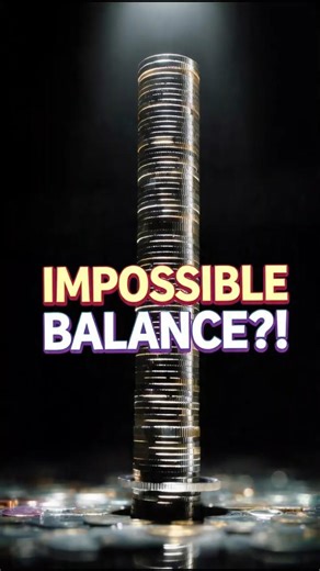 Tallest Stack of Coins Balanced on One Coin