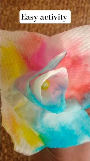 Amazing Color Spread Experiment | Tissue Paper + Water ✨ #easy #kidsactivities #funforkids #flowers