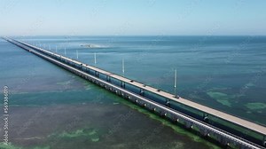 The bridges between the Keys in South Florida - aerial view