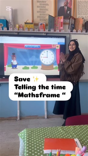TeacherKubra👩🏻‍🏫 on Instagram: "Save , first ❤️Telling the time ✨ Mathsframe 😍 . . #teachers #funnyenglish #eslteacher #ingilizceöğretmeni #englishlearning"