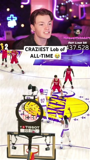 CRAZIEST Lob of ALL-TIME 😭 #fyp #xospida #nba2k #nba2k26 #nba2k26mycareer