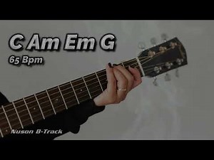 C Major (65 bpm) Backing Track Acoustic Guitar + Cajon