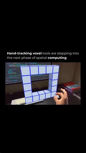 AI | Tech | Apps on Instagram: "This demo shows how hand-tracking can power precise voxel editing inside AR, blending natural gestures with real-world depth to make 3D creation feel more intuitive and immersive. The system still needs fine tuning, especially in sound design to replace missing haptic feedback, but experiments like this show how fast spatial development tools are evolving for designers and developers. If polished well, hand-based voxel building could become a standard interaction 