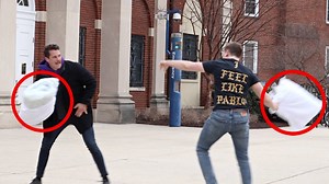 Pillow Fights with Strangers Prank!😂 | The Daily Dropout