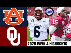 #22 Auburn vs #11 Oklahoma Highlights | Week 4 | 2025 College Football Highlights