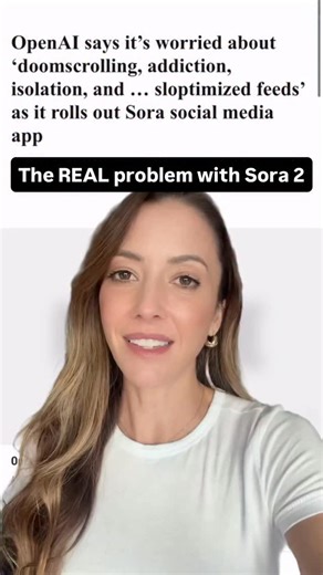 Taryn Southern | AI educator on Instagram: "When Sora 2 released last week, I jumped in with enthusiasm. The capabilities are jaw dropping, the interface is simple, and the app is FUN. And that’s precisely the problem. It took me a minute to fully place my discomfort …but the most powerful AI company in the world just wrapped the world’s most powerful biometric-enabled AI video generator into a SOCIAL/ SCROLL app. As if we haven’t learned enough about the failings of other social media companies