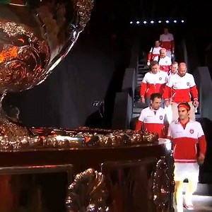 Forever a legend, Roger Federer ❤️ We're going to miss points like these 😥 #DavisCup | Davis Cup