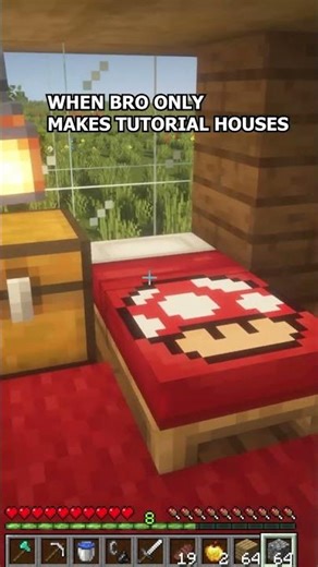 When Bro ONLY Makes Tutorial Houses #shorts